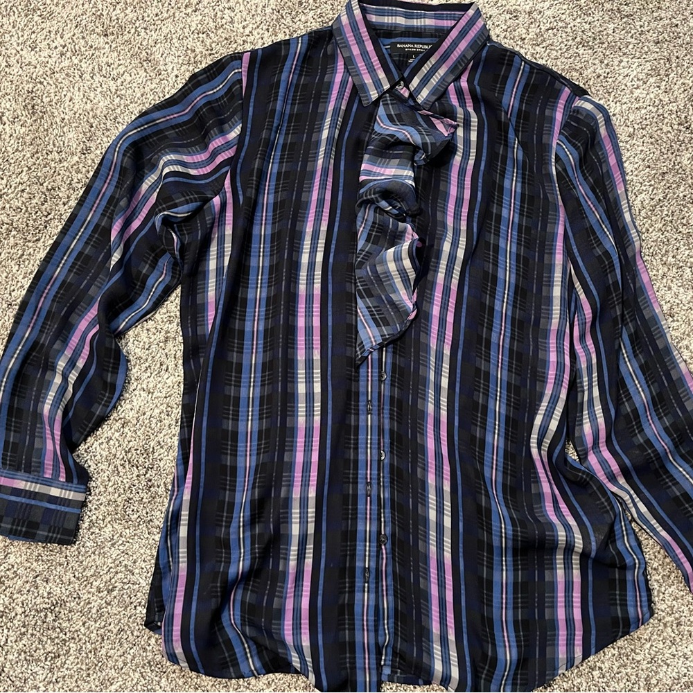 Black Plaid Blouse
